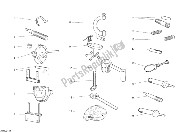 Tutte le parti per il Strumenti Di Servizio Per Officina, Motore I del Ducati Superbike 848 USA 2008